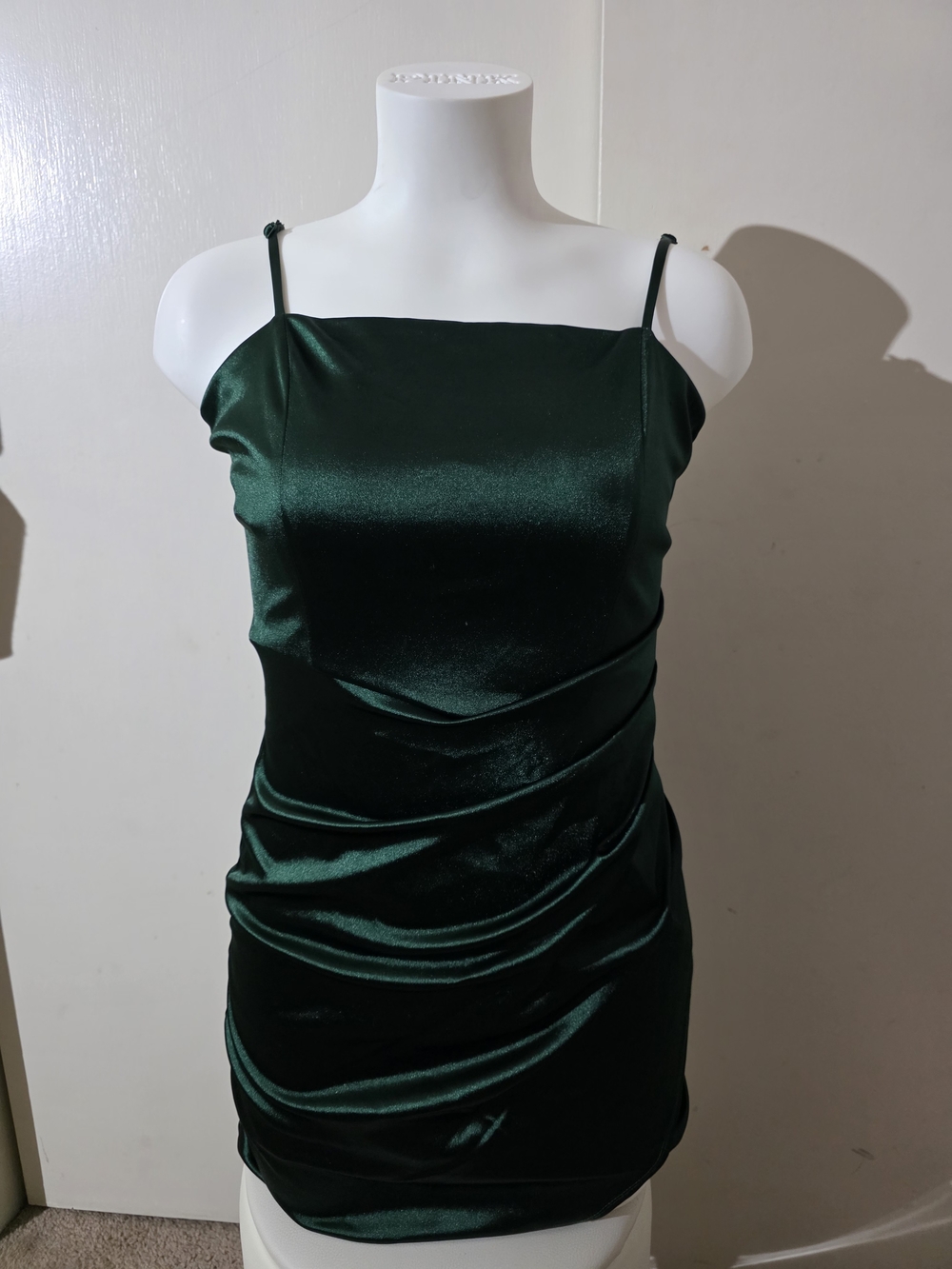 Emerald Green Satin Slip Dress